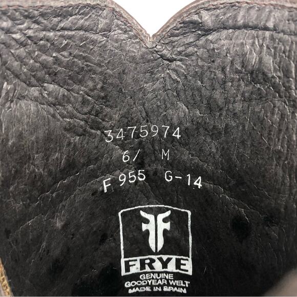 Frye Deborah Deco Tall Studded Crackle Leather Western Boots Women’s 6.5 Shoes - Picture 12 of 12